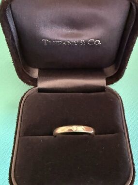 Authentic Tiffany & Co. Elsa Peretti Single Small Diamond Band Ring